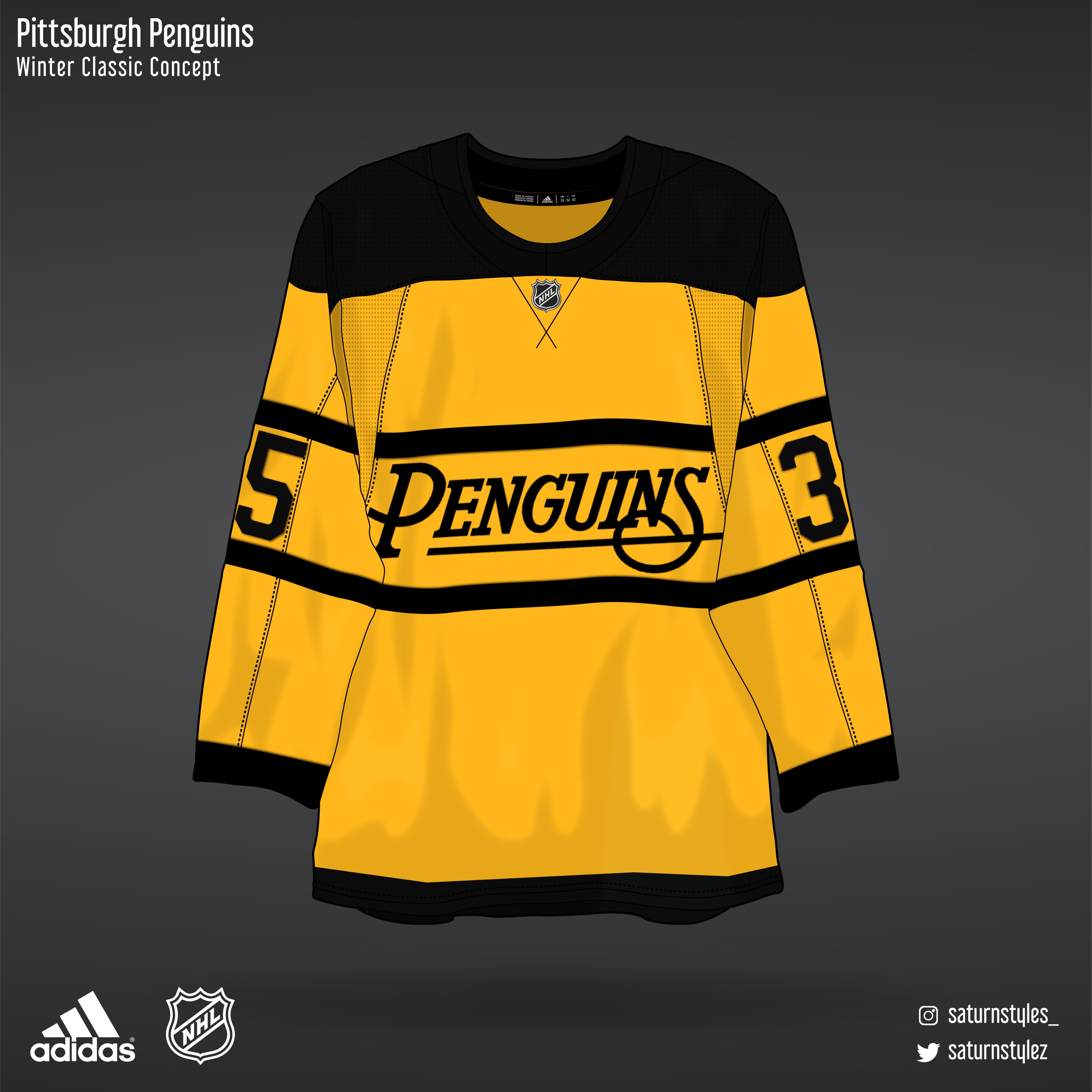 Saturn Styles on X: Pittsburgh Penguins Winter Classic jersey