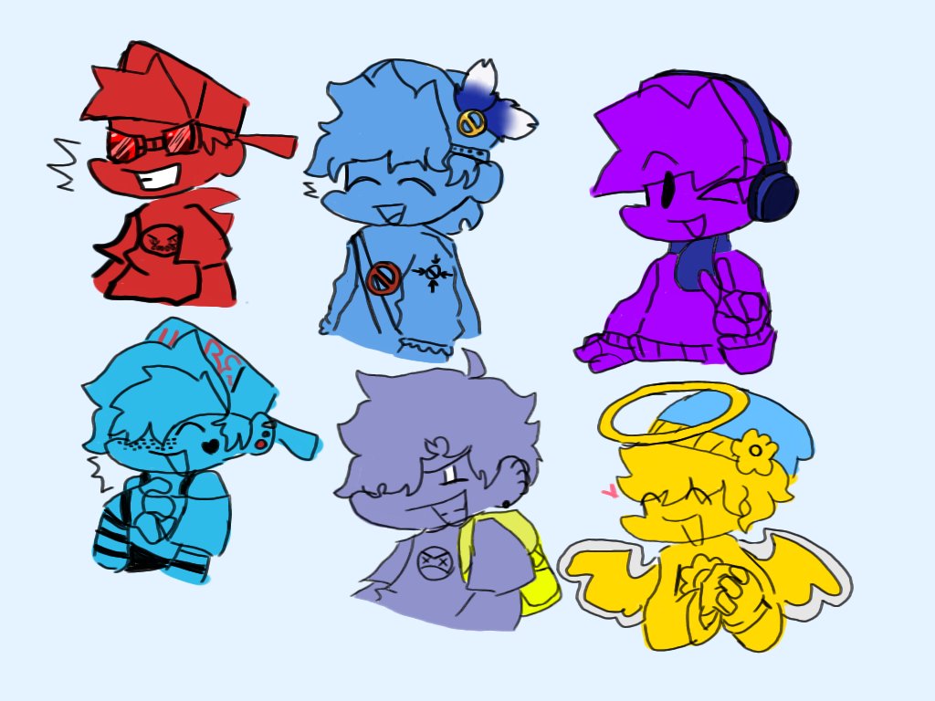 FridayDrawdream's tweet image. I finally finished it DX 
#fridaynightfunkin