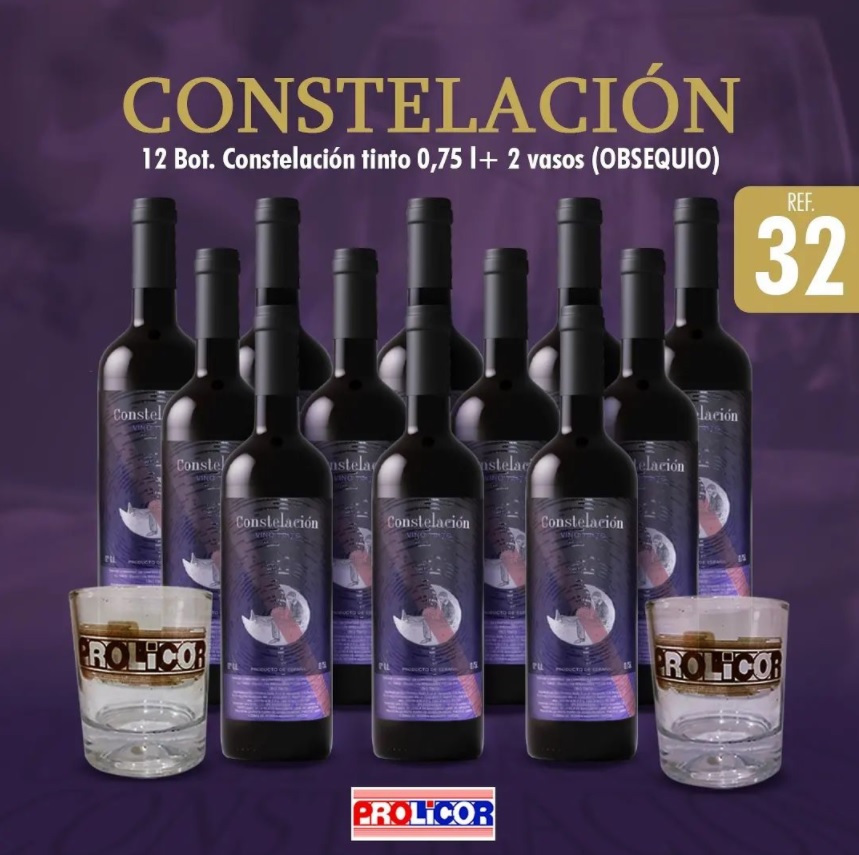 Prolicormgta's tweet photo. SOLO EN #ProlicorMargarita 
Llévate 12 botellas de vino tinto #Constelacion 🍷
+ 2 vasos de vidrio de OBSEQUIO🎁a este increíble precio 3️⃣2️⃣💵
🔵Sambil Margarita
🔵Conejeros
🔵C.C. Terranova Plaza
🔵Playa El Ángel
🔵Punta de Piedras
🔵Boca del Río
#Wine
#Prolicor
#IslaDeMargarita https://t.co/PKNSxyACzB