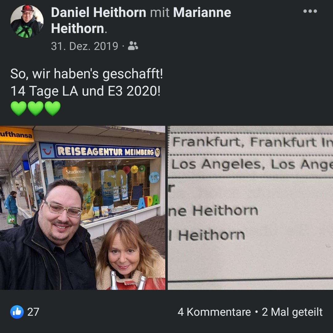 DanielHeithorn's tweet photo. Yeah... 2 years ago #OTD , I booked my first USA trip for @E3 and #XboxE3 with #XboxFanfest ...
😔😕😢 https://t.co/AtROEsVVEQ