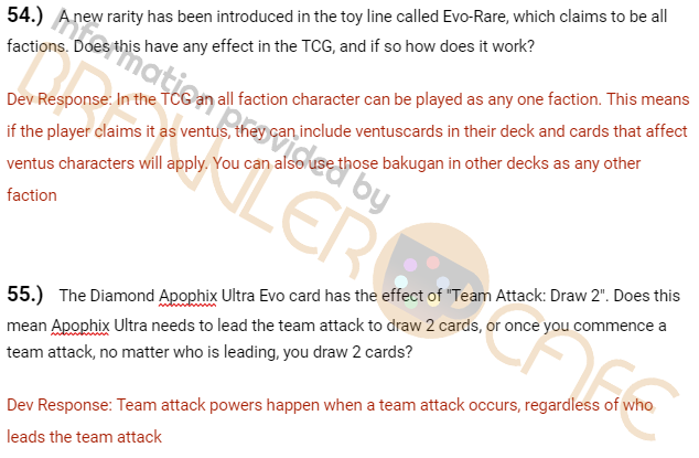 BrawlerCafe's tweet photo. Lead Designer Gary Arant has answered several questions in regards to the new mechanics we've seen from Bakugan: Evolutions. All these rulings are now on our google doc!

https://t.co/OFVGiiD9nz https://t.co/oroQrHVWii