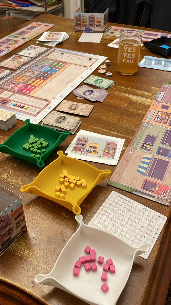 bdhchef's tweet photo. Second play through of Brick &amp; Mortar. Fantastic economic game with tons of player interaction. @OctoraffeGames https://t.co/Kde69mAdud