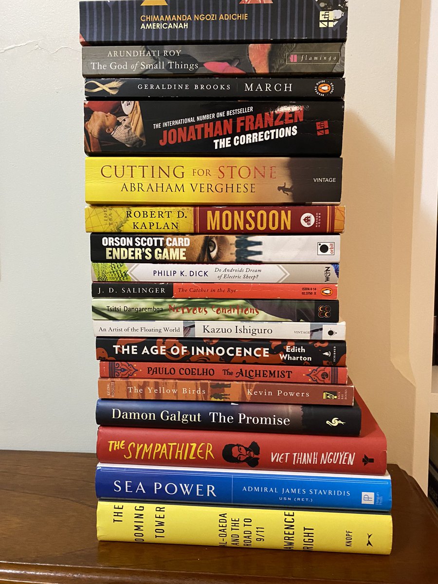 AndrewJSouthcot's tweet photo. Worked on reading a lot more fiction this year. Here’s what I read. How did your reading go? https://t.co/6WyPenv7Ld