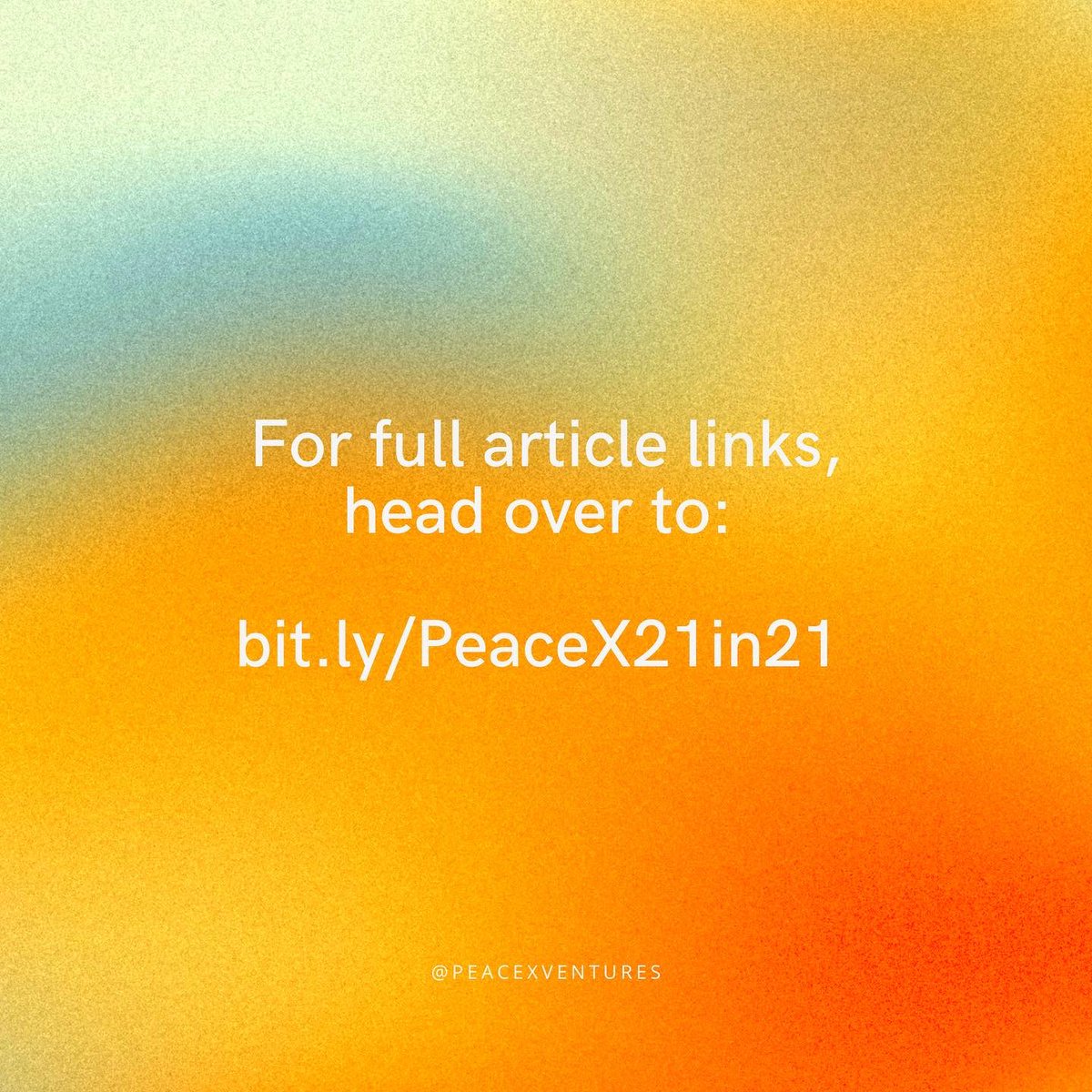 peaceXventures's tweet photo. #PeaceX #PeaceXVentures #Entrepreneur #Entrepreneurship #invest #ESG #SRI #Peacetech #technology https://t.co/ATE4zc2iYN