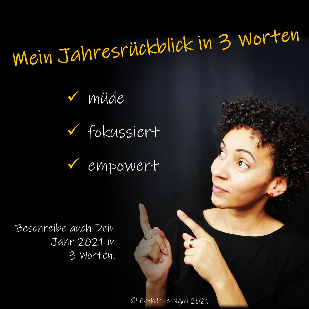 CatLeftTweet's tweet photo. Mein Jahr 2021 in 3 Worten:
müde - fokussiert - empowert
#businesslife #consulting #businesswoman #momlife
#diversity #inclusion #undtschüss2021 #bestof2021 https://t.co/CJYf49h0V1