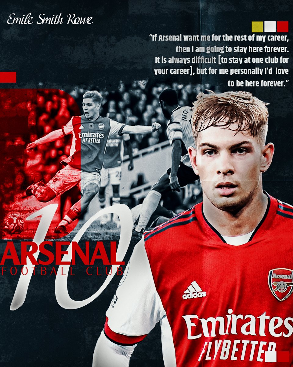 YouAreMyArsenal's tweet photo. More photoshop fun - this one of @Arsenal midfielder @emilesmithrowe #QuoteSeries https://t.co/WzUb3PXXLE