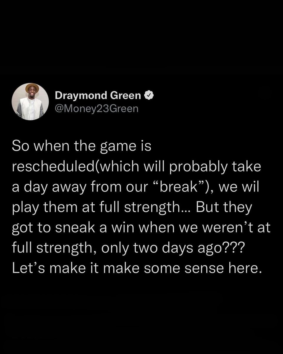 BleacherReport's tweet photo. Draymond sounded off after Thursday's Warriors-Nuggets game was postponed last minute. https://t.co/S26mOCbT2a