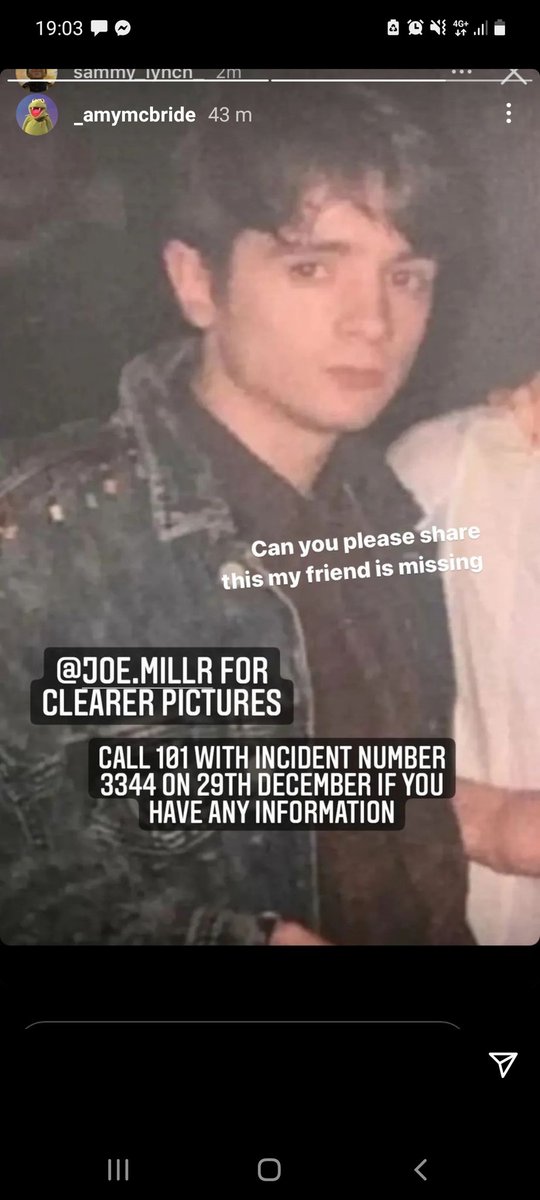 My good friend Joe has been missing since yesterday, we are all incredibly worried about him and want him home safe.

Please share this wherever you can and help us find him.

If you see him please contact the number in the image or myself, thank you.