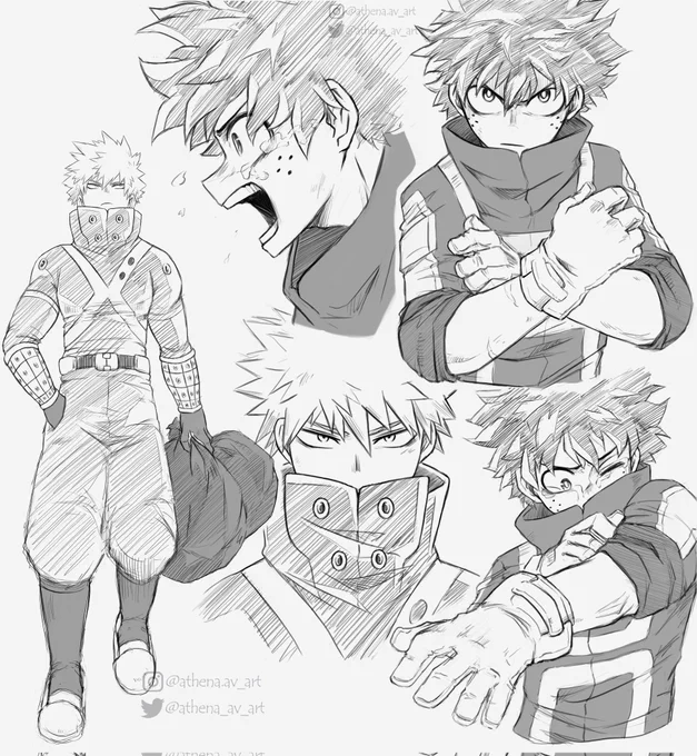 Some bkdk doodles from the last chapters. It's amazing how these 2 haved changed. Seeing Izuku with a more serious and strong personality (and more handsome 💚) and Bakugou more calm and attentive (and still so handsome 🙈)
#sketch #BNHA #BKDK #bakudeku #Deku #Bakugou #MHA 