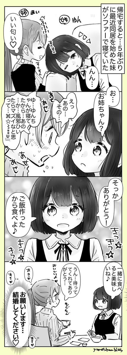 【創作百合】「遅めの夕食」

#百合漫画
#百合
#創作百合
#GL 