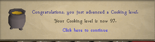 Xedeffen's tweet photo. Well team, the skiller is getting close to 99 - see if I can hit it today 💪

Not 1t Karamwans tho, I am not that sweaty. 

Afk spikey bois are 245k xp per hour so I am fine with that.

#osrs #99cooking https://t.co/tf2Z8G0Ud4