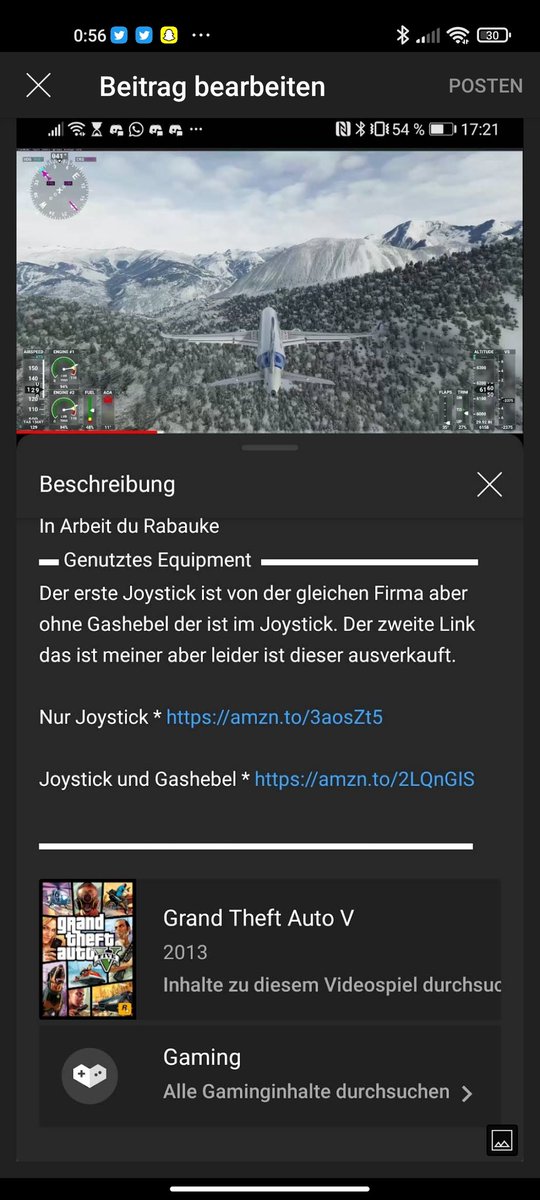 jonywehner's tweet photo. Wenn #YouTube Mal überhaupt kein Bock mehr hat 😅. Wen der Algorithmus anstatt #flightsimulator #gta als Spiel erkennt. https://t.co/infkIGJrhv