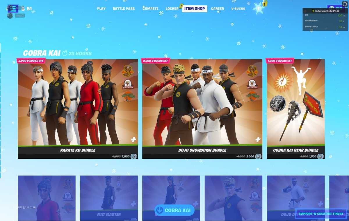 requxf's tweet image. Cobra Kai is in shop #Fortnitenews  #Fortnite