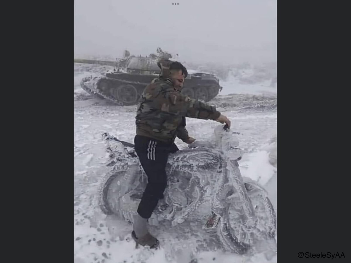 SteeleSyAA's tweet photo. Pictures of the conditions for Syrian Army personnel live with in the #Qalamon mountains in the #Damascus countryside and the “al Sheikh” mount.
This mountain chain runs along the Syrian / Lebanese border.
#Syria #Syrianarmy🇸🇾 https://t.co/y7YPFNL50O