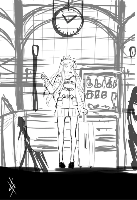 Doodled something, ekhem rinface.
Had a short break from drawing bcuz of Christmas.
Need to turn on all of my creative braincells that hibernated during that time.
#fgo #FateGO #sketch 