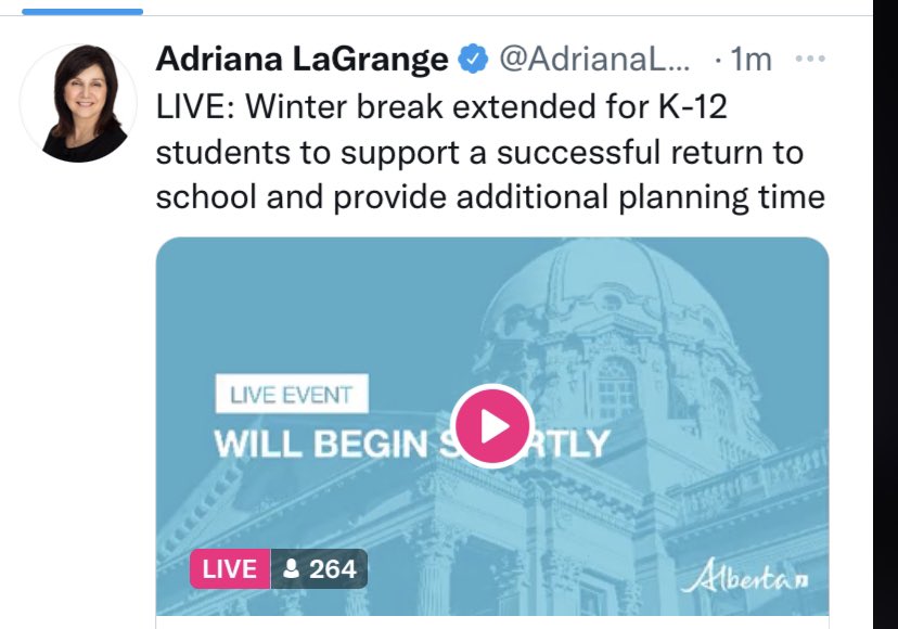 BREAKING: Alberta delays return to school, extending winter break for K-12. #yeg #yyc #ableg #covid19ab