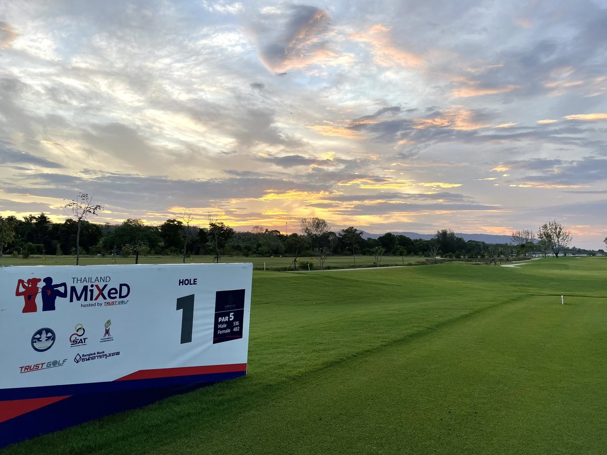 The sunrises on the final days play of the Thailand Mixed 2021 - The Final Chapter. #thailandmixed #golfthailand #phuket #absolutegolfservices