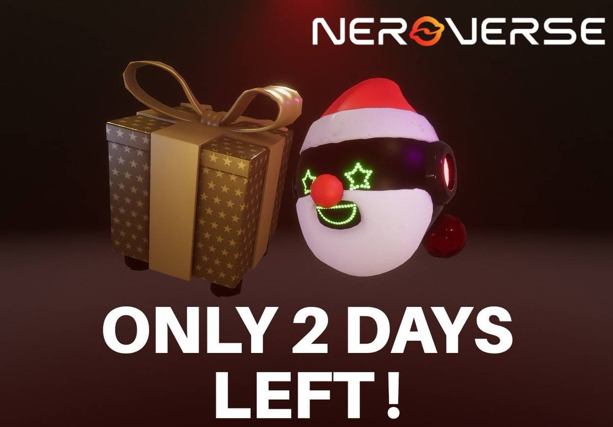 NeroVerse's tweet photo. 💥 ONLY 2 DAYS LEFT TO MINT YOUR LIMITED EDITION HOLIDAY NEROBOTS💥
👉 With a limited supply these wont last long
🐲 Don't forget #OGDragon holders get 25% off 🐲
Get your Holiday #NeroBots Now!
👇👇👇👇👇
https://t.co/SbvvSntBDz https://t.co/unOMh663t7