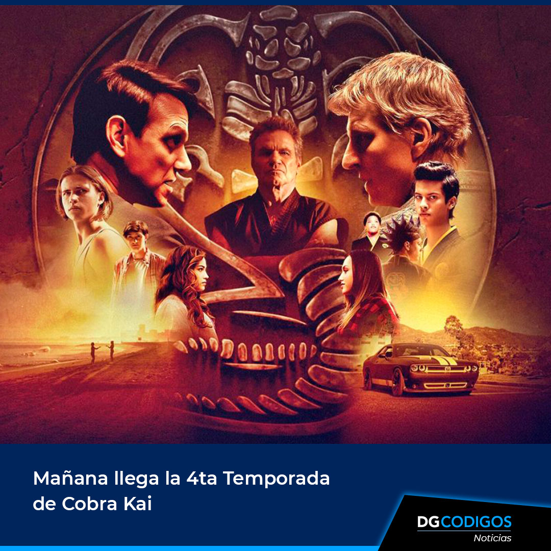 Mañana en el ultimo día del #2021 llega la 4ta Temporada de la famosa serie #CobraKai 

¿Estás preparado para todas las sorpresas que trae?

#Netflix #serie #KarateKid #Dgcodigos