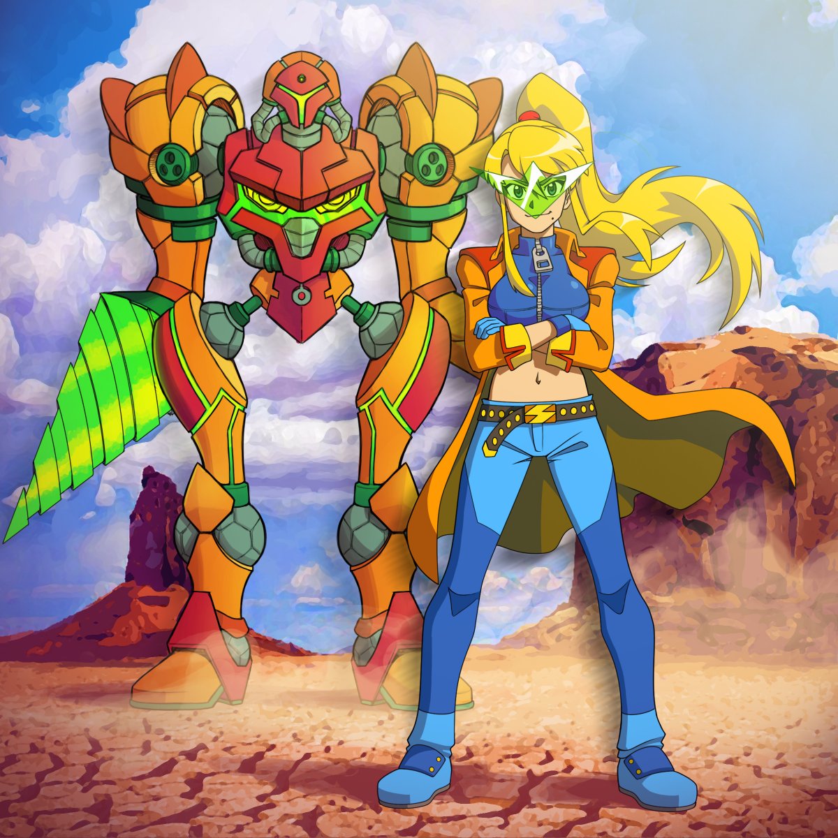 I'll start a year's end retrospective series of posts with my 4 favourites pieces in different categories

Starting with my most prolific series, #Metroid but in other styles/universes

90s Manga - Yu-Gi-Oh - Gurren Lagann - DC Animated Universe 