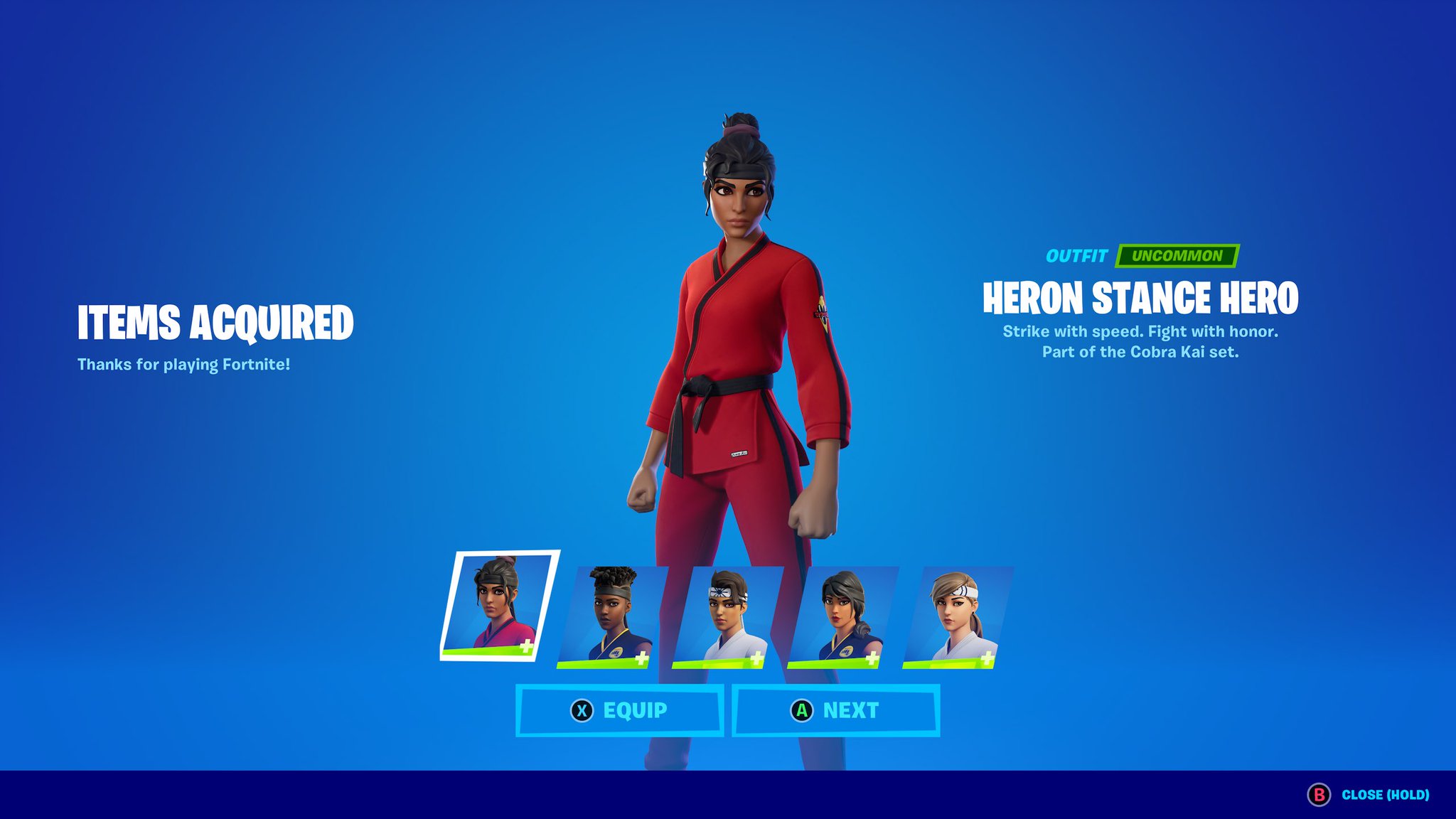 Conjunto Cobra Kai chega ao Fortnite