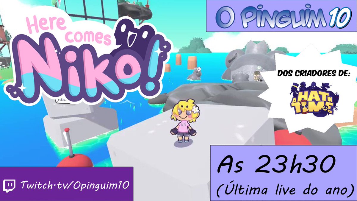 CatThroy's tweet photo. Olá pinguinos, tudo bom?
VAMOS NA ÚLTIMA LIVE DO ANO?
Vamos ajudar amigos furros(e n furros) no HERE COMES NIKO.
Jogo dos CRIADORES DE A HAT IN TIME!
Vem explorar esse mundão na https://t.co/2Deji1TIxt
#HereComesNiko #Niko #Streamer #Gamer #StreamerGamer #Games #GamesStream https://t.co/jKZVV2S4Nm