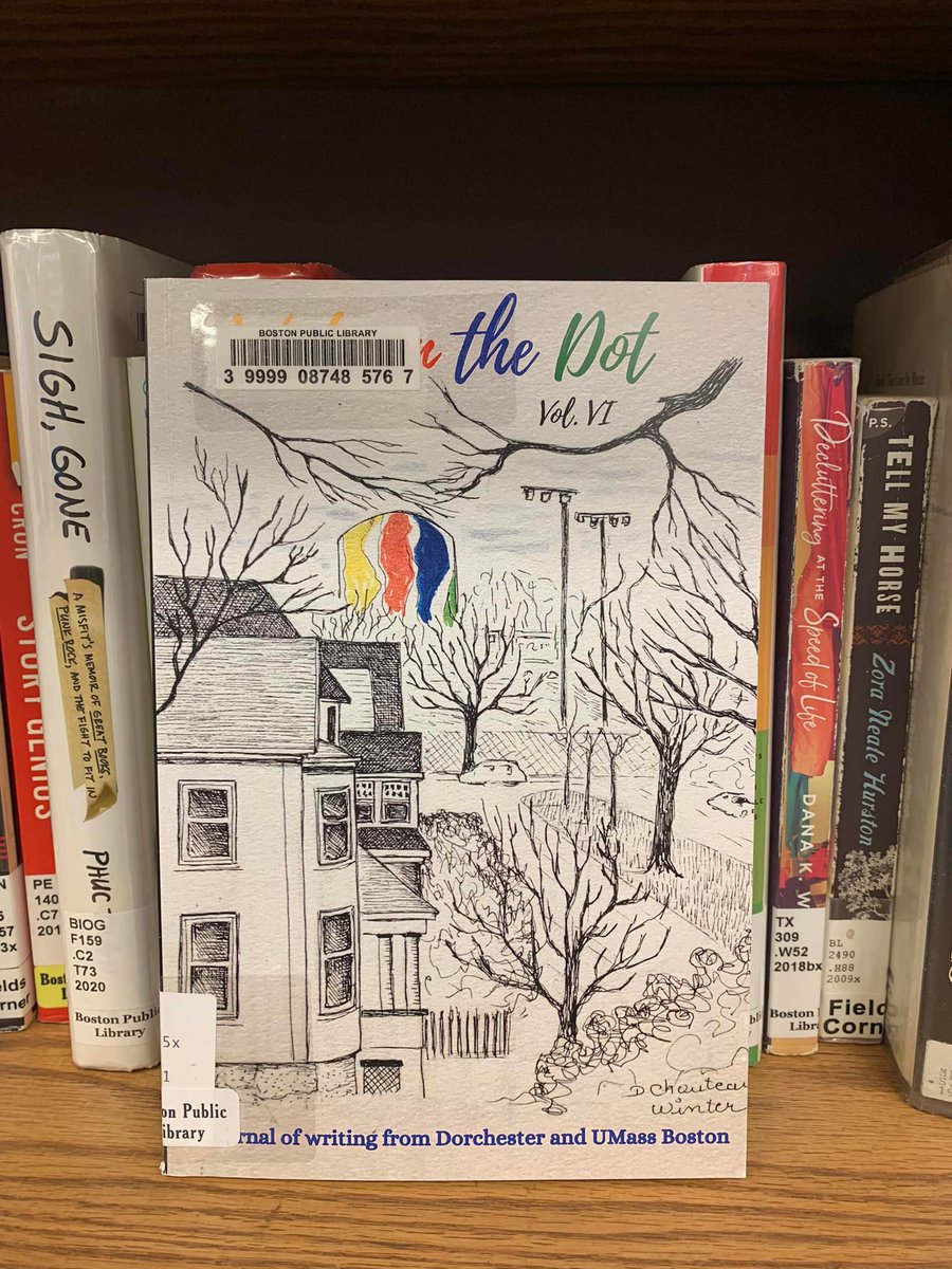 Check us out on the shelves <a href="/BPLBoston/">Boston Public Library</a> in #FieldsCorner! Any #DotBook6 sightings at <a href="/bpllmlibrary/">Lower Mills Library</a>? <a href="/bplgrovehall/">BPL Grove Hall</a>? <a href="/BPLUphamsCorner/">BPL Uphams Corner</a> <a href="/AdamsStBPL/">Adams St. BPL</a>? #Dorchester #ReadLocal #WriteLocal