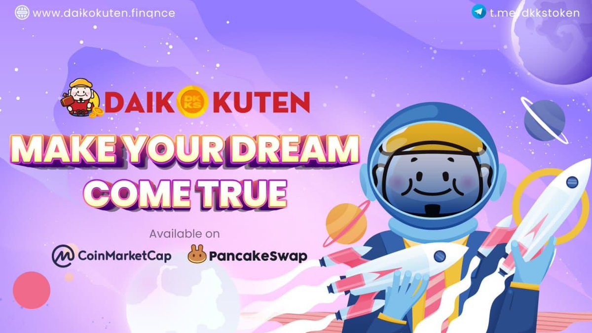 MRayqh's tweet photo. @cryptogems555 Did you miss other million dollar trains? Don't miss the special train #Daikokutensama, change your life for the better with $DKKS
#Changeyourlifebetter #Luckylife #DKKSArmyPower https://t.co/JEK1H6smY8
