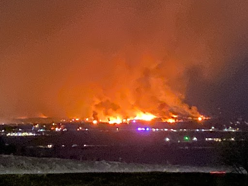 NWSBoulder's tweet photo. And the view from the other side of the #MarshallFire. This one taken from Broomfield #COwx https://t.co/OirBDUMTSO