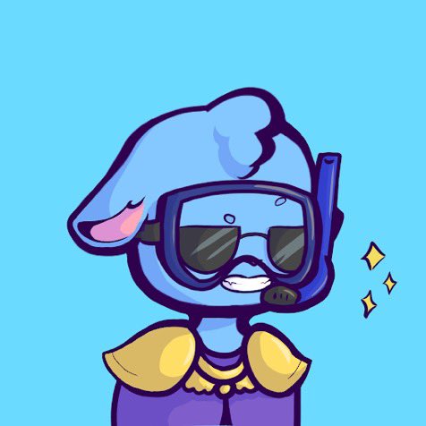 BigstackXombie's tweet photo. So my crypto portfolio is underwater. So I bought a lamb that will survive it! @DuhverseNFT #4853 https://t.co/1b6PYx2PYU