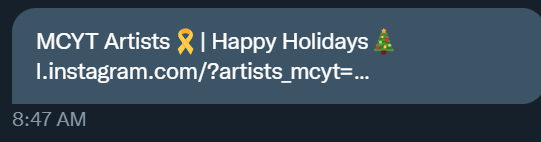 artists_mcyt's tweet photo. This is concerning.
If you've received an "instagram" link from mutuals in your DMs, DO NOT CLICK IT
It will change your password instantly!!

It looks like that, but with your own username and stuff
-🔪 https://t.co/vAKddRsEx1