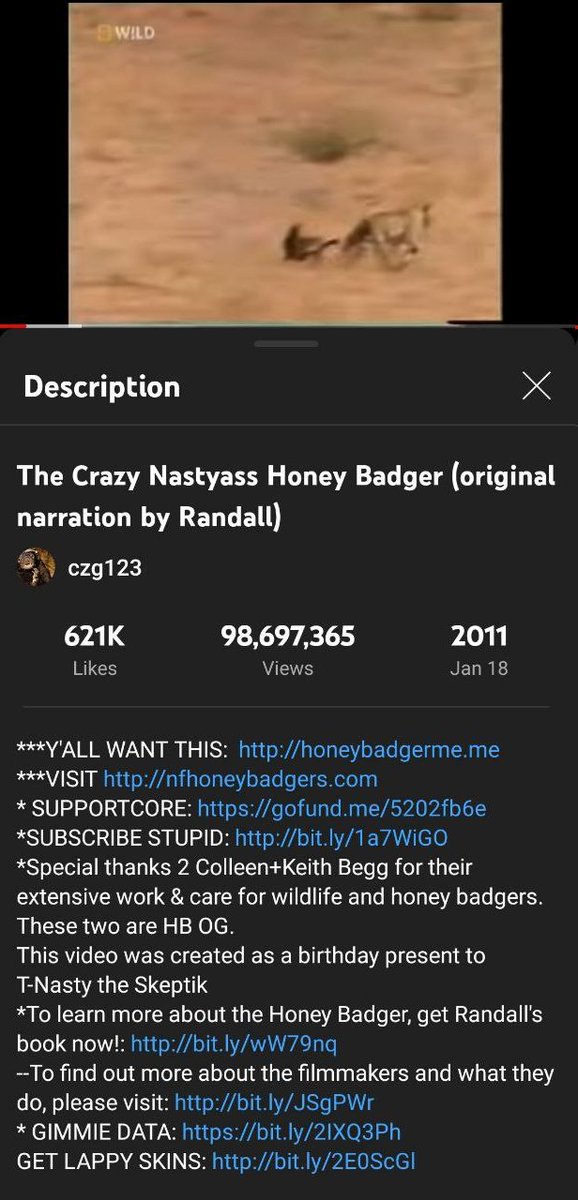 This is RANDALL ladies and gentleman, and hes the Legend fore running our and speaker for this cant miss opportunity.
<a href="/HoneybadgerERC/">Honeybadgercoin</a> 
@NFHoneyBadgers 
Stay Nasty!

Way to go Dev's you've sure outdone yourselves on this one.

#NFT #nfts #crypto #cryptocurrency #Ethereum #eth #btc