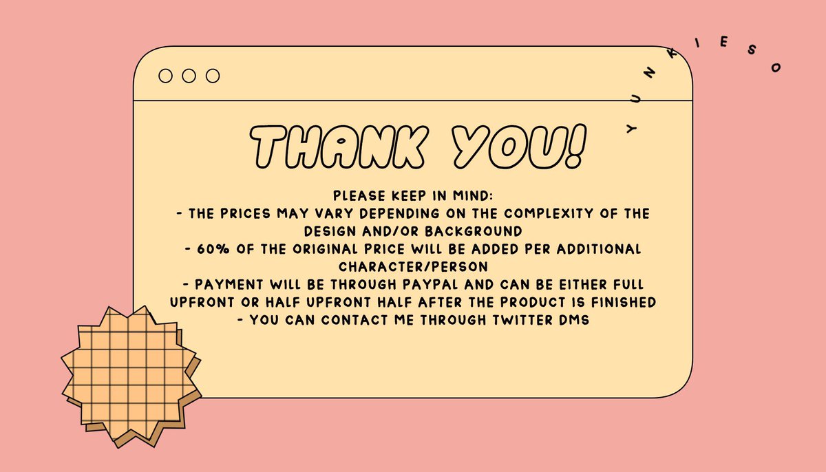 yunkieso's tweet photo. ༻ EMERGENCY COMMISSIONS ༺
due to a personal situation and no source of income, i have to open up commissions as it is the only way i can currently earn money. please please please rt and if you want to donate, my kofi will be down below. please dm if you are interested. https://t.co/EfxYkf1kBp