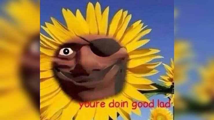 Year doing good lad. с 8 марта team fortress 2. Demoman sunflower. Congratulate картинка. подсолнух мем.