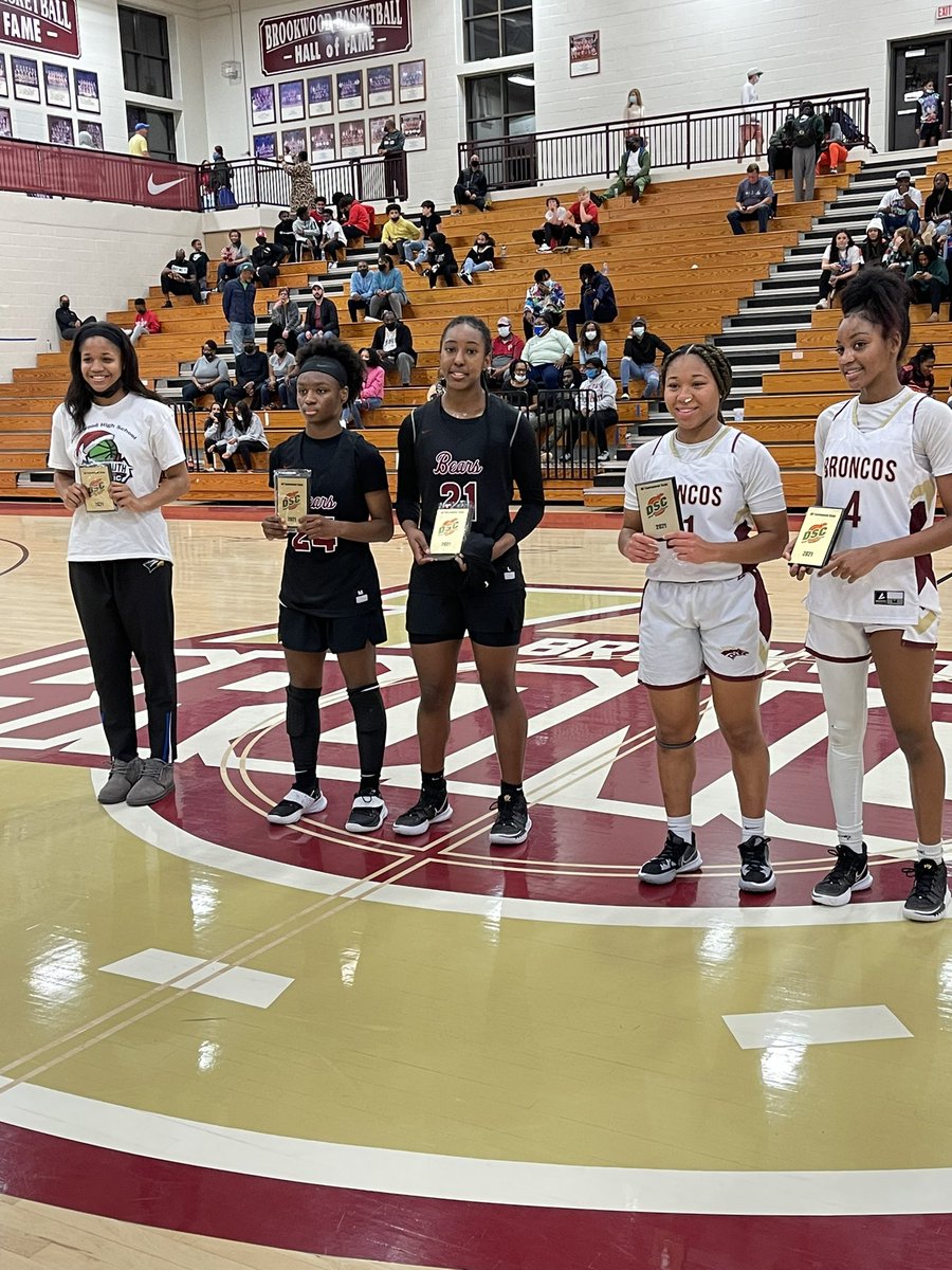 Impressive All Tournament Team <a href="/DSC_Tourney/">Deep South Classic</a> 

<a href="/karadunn_/">Kara Dunn</a> <a href="/step_dunn/">Stephanie Dunn</a> 

<a href="/zaynahpreston/">Zaynah Preston</a> <a href="/oliviahutch2023/">olivia hutcherson #2</a> @HILadyBears 

🏆 <a href="/NekayaW/">NeKaya Williams</a> <a href="/NedishaF/">Nedisha Ford</a> <a href="/BroncoWbb/">Brookwood Girls Basketball</a> <a href="/Bwoodsports/">Brookwood Athletics</a> 

<a href="/InsiderExposure/">InsiderExposure</a> <a href="/coachkent02/">#alwaysinthegym</a> <a href="/KyleSandy355/">Kyle Sandy</a> @CoachKBarlow <a href="/_BlakeDerrick/">Blake Derrick</a> 

Congrats ladies. Well deserved 🔥🔥🔥