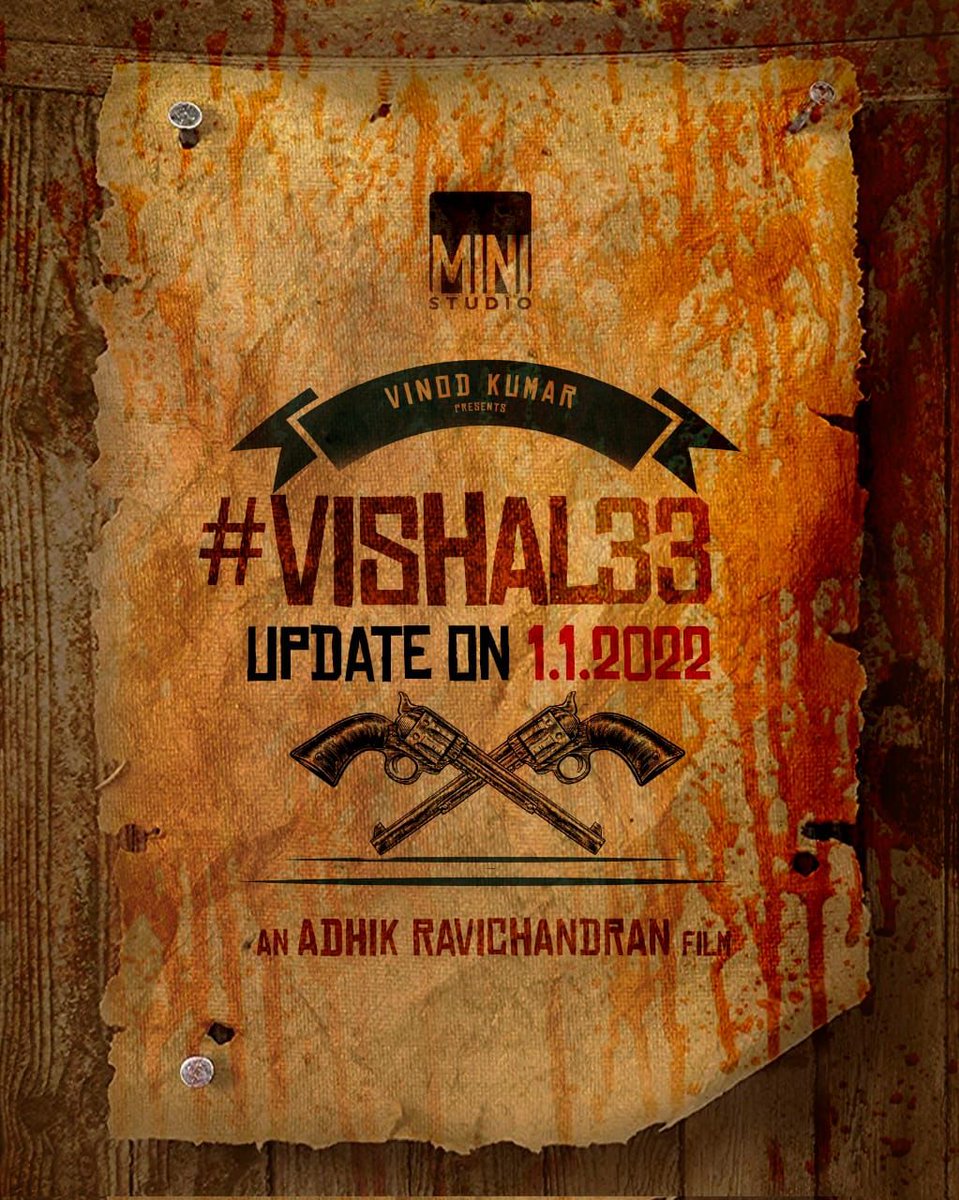 TheCinemaMania's tweet image. #Vishal33 Explosive🧨Announcement on 01.01.2022 💥

#V33 #Vishal #SVinodKumar
#AdhikRavichandran 

@VishalKOfficial @vinod_offl @Adhikravi @ministudiosllp