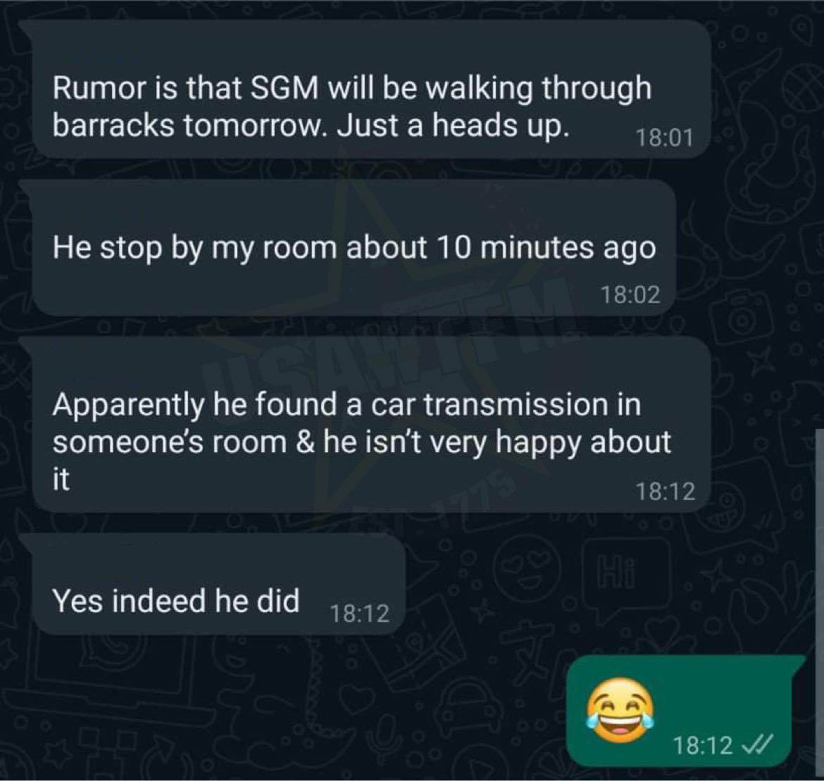 If I log the tranny into the visitor log does that make it okay?