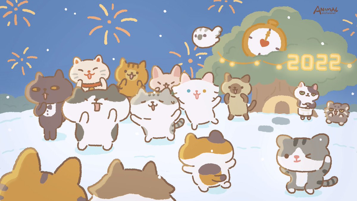 AML_Restaurant's tweet photo. Dear bosses, it's time to say goodbye to 2021~
And welcome the hopeful 2022! 🎆🎆🎆
#animalrestaurant #HappyNewYear #newyears #2022 https://t.co/79MURFrtRB