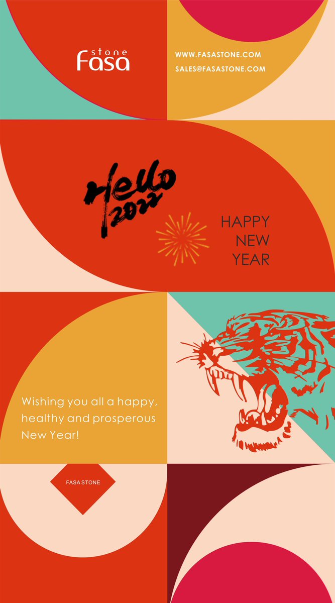 FasaStone's tweet photo. Happy New Year!🥳 May the New Year 2022 bring many good things and rich blessings to you and all those you love! #HappyNewYear2022 #fasastone #quartzsupplier #countertops https://t.co/T8baRDVBVi