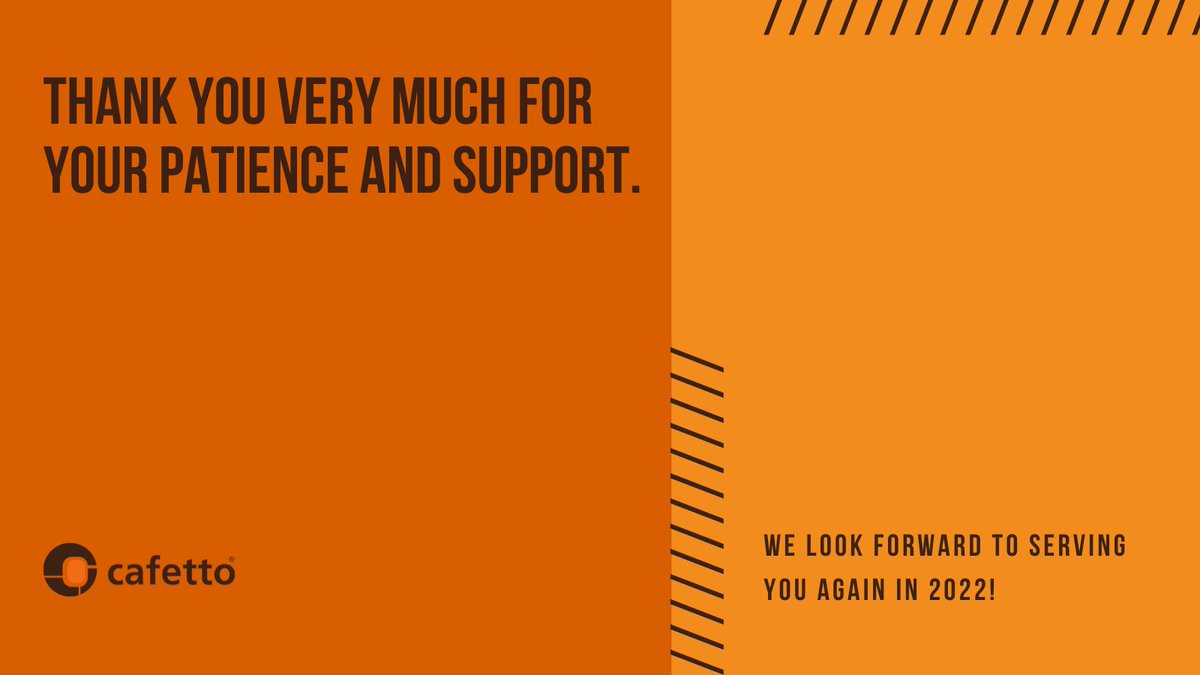 This past year has been one for the books! We just want to say how thankful we are for your support this year, and we’re wishing you all the best as we enter a brand new year. #HappyNewYear #CafettoGlobal