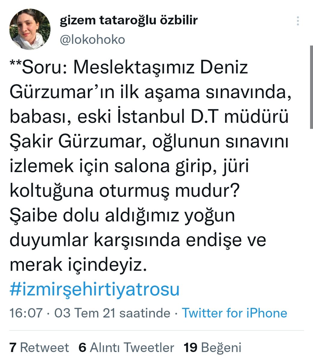ozgurhizal35's tweet photo. Bir şaibe, adam kayırma ve torpil hikayesi. İzmir Şehir Tiyatroları...
@kilicdarogluk @tuncsoyer https://t.co/67GFd0I2NG