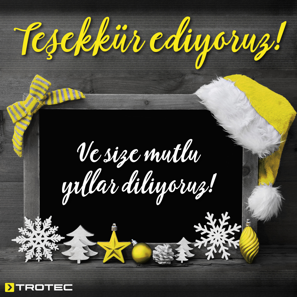 TROTEC24_TR's tweet photo. TEŞEKKÜRLER – başarılı yıl için, iyi ve mutlu yıllar! 😍

Yeni bir yıl, yeni hedefler, yeni hayaller ve çok fazla umut demektir! 💥
2022 yeni yılınız kutlu olsun! 🎉 https://t.co/Va0Mw2Hvmi