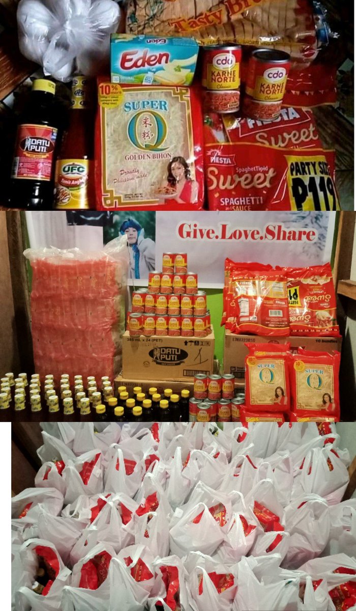 JiminUnited's tweet photo. From the Philippines, to celebrate the holidays, Team Jimin gathered an amount of P23,000 worth of groceries , shared &amp; distributed to 45 families . https://t.co/fPZZcATyBh