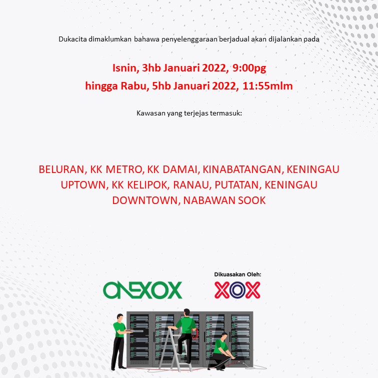 OfficialOnexox's tweet photo. [ 𝗣𝗘𝗡𝗚𝗨𝗠𝗨𝗠𝗔𝗡 𝗣𝗘𝗡𝗬𝗘𝗟𝗘𝗡𝗚𝗚𝗔𝗥𝗔𝗔𝗡 𝗕𝗘𝗥𝗝𝗔𝗗𝗨𝗔𝗟 ]
ISNIN 3 JAN 22 (11:00pg - 3:00ptg)

ISNIN 3 JAN 22 (9:00pg) - RABU 5 JAN 22 (11:55mlm)
KHAMIS 6 JAN 202 (12:00tghmlm - 6:00pg) - SELURUH MALAYSIA
*𝗦𝗶𝗹𝗮 𝗿𝘂𝗷𝘂𝗸 𝗳𝗼𝘁𝗼 𝗸𝗮𝘄𝗮𝘀𝗮𝗻* https://t.co/iB4X7ErMA8