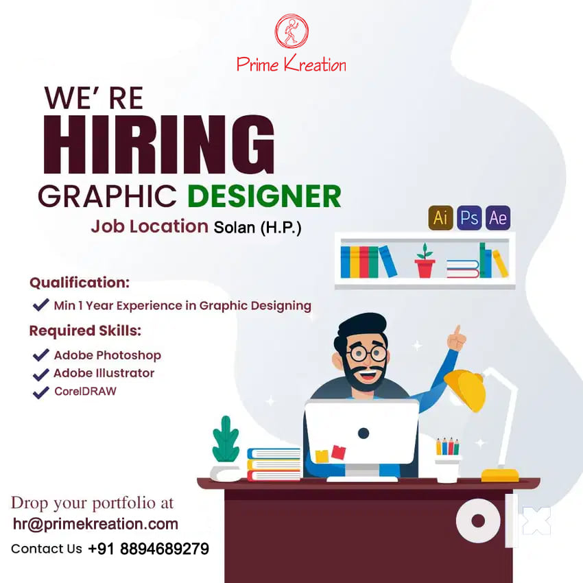 Primekreation's tweet photo. Hiring Graphic Designer
https://t.co/XwabBLpMeq
Contact: 8894689279 https://t.co/lt5IE2ELBO
