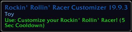 dragongrl77's tweet photo. Check out this item I just got! [Rockin' Rollin' Racer Customizer 19.9.3] #Warcraft https://t.co/Q1IdRyAjWK
