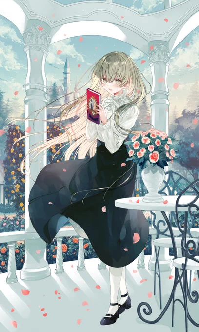 上げるタイミングを失っていた9巻カバーイラスト全体図です おとぎ話の中のような聖女様を描きたくてこうなりました 