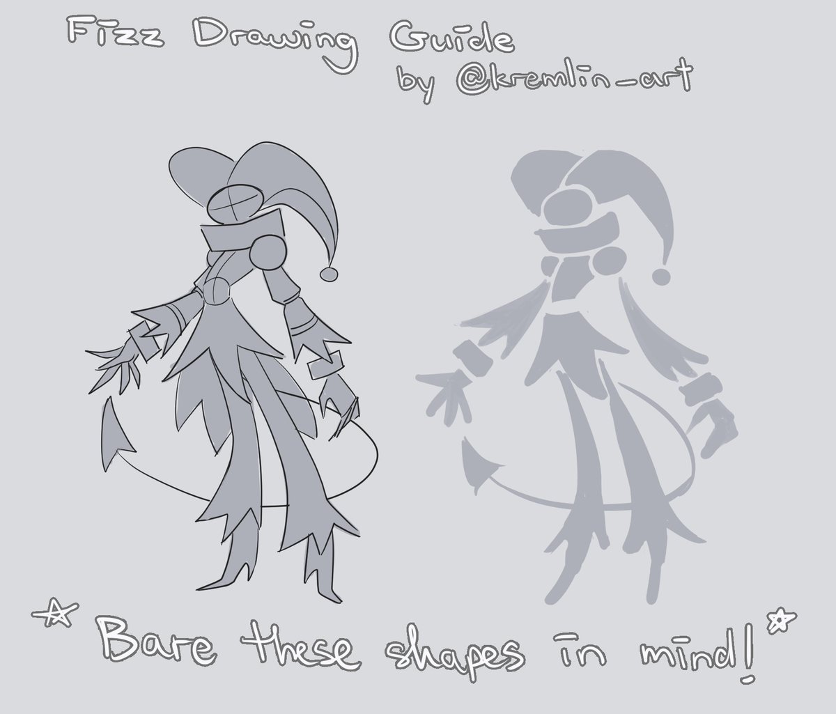 kremlin_art's tweet photo. Since fizzarozzie week is looming around the corner, I thought I'd whip up some quick drawing guides of Fizz and Ozzie. Hope they help!

#helluvaboss #fizzarozzie #Fizzarolli #Asmodeus https://t.co/JwUdwifXZ7