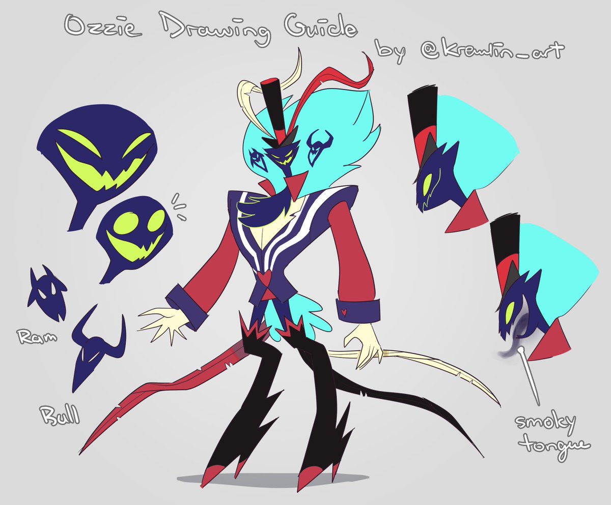 kremlin_art's tweet photo. Since fizzarozzie week is looming around the corner, I thought I'd whip up some quick drawing guides of Fizz and Ozzie. Hope they help!

#helluvaboss #fizzarozzie #Fizzarolli #Asmodeus https://t.co/JwUdwifXZ7
