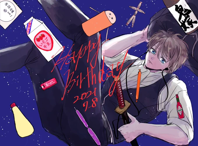 #2021年自分が選ぶ今年の4枚今年も原稿ばかりしていた気がする…そして今年も色塗り克服できなかったけどこのあたりは珍しいカラー絵でした 